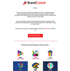 HTML email project five brandcrowd promotional