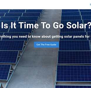 Landing Page project one - solar panel distributor